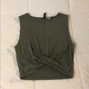 H&M Olive Green Crop Top